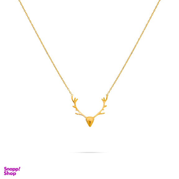 گردنبند طلا 18 عیار زنانه سی گلد گالری مدل شاخ گوزن