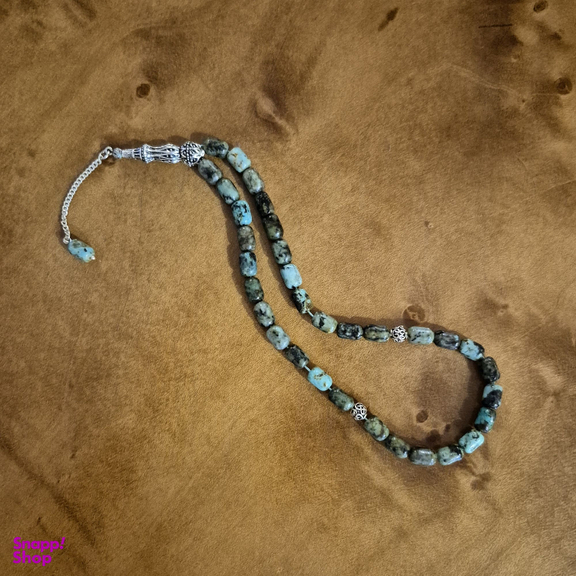 تسبیح نقره گالری ظهیرالدینی مدل فیروزه FIR-33-03