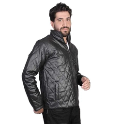 کت چرم مردانه کد 4030 رنگ مشکی
