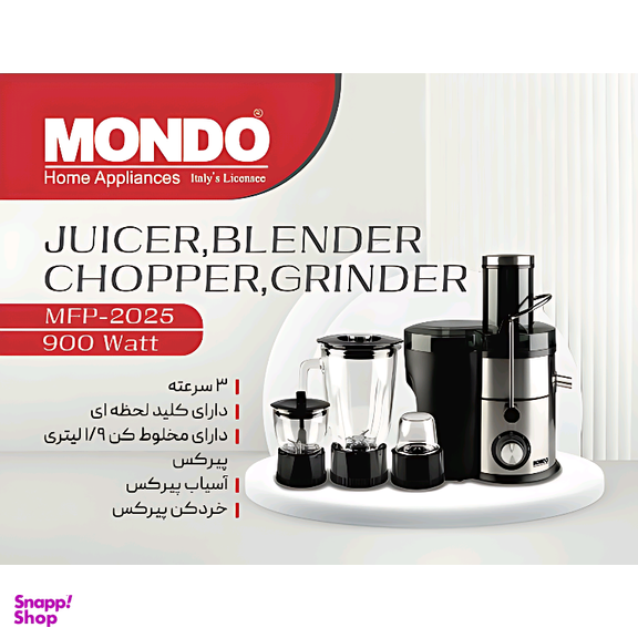 آبمیوه گیری 4 کاره موندو کد RAGA-MFP2025