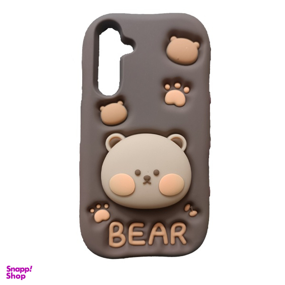 قاب گوشی موبایل سیلیکونی عروسکی مدل خرسی پاپ سوکت شو کد 124 مناسب سامسونگ Galaxy A14