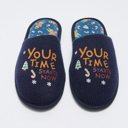 دمپایی حوله ای مردانه ال سی وایکیکی مدل استپ دار Christmas