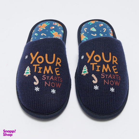 دمپایی حوله ای مردانه ال سی وایکیکی مدل استپ دار Christmas