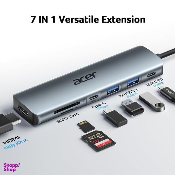 USB هاب 7 پورت Type-C ایسر مدل ODK360