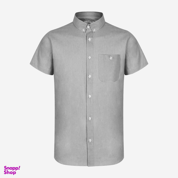 پیراهن آستین کوتاه مردانه کد 198635 رنگ طوسی