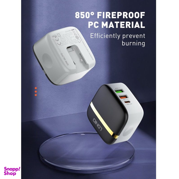 شارژر دیواری الدینیو مدل A3513Q به همراه کابل usb-c