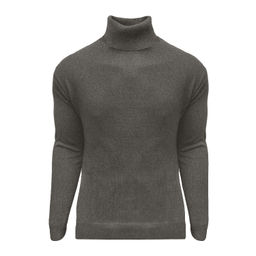 پلیور یقه اسکی مردانه مدل KHK-E2 رنگ خاکی