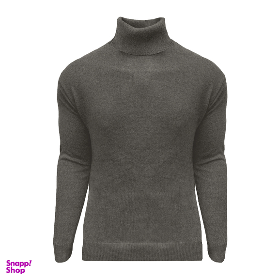 پلیور یقه اسکی مردانه مدل KHK-E2 رنگ خاکی