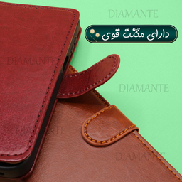 کیف کلاسوری دیامانته مدل Kiif_Bk مناسب گوشی موبایل سامسونگ Galaxy A16 به همراه بند آویز