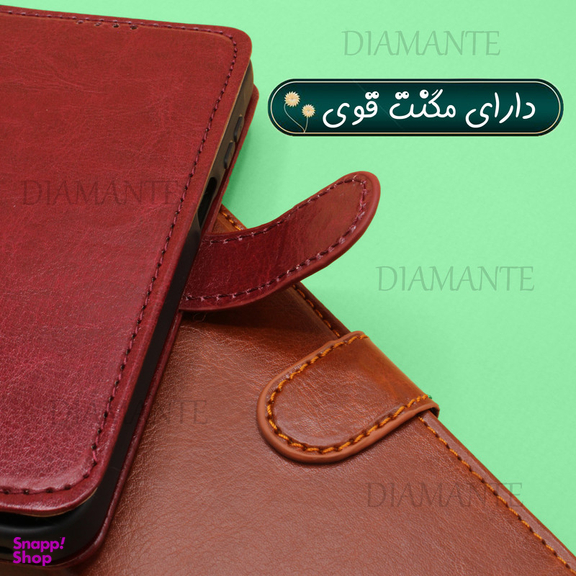 کیف کلاسوری دیامانته مدل Kiif_Bk مناسب گوشی موبایل سامسونگ Galaxy A16 به همراه بند آویز