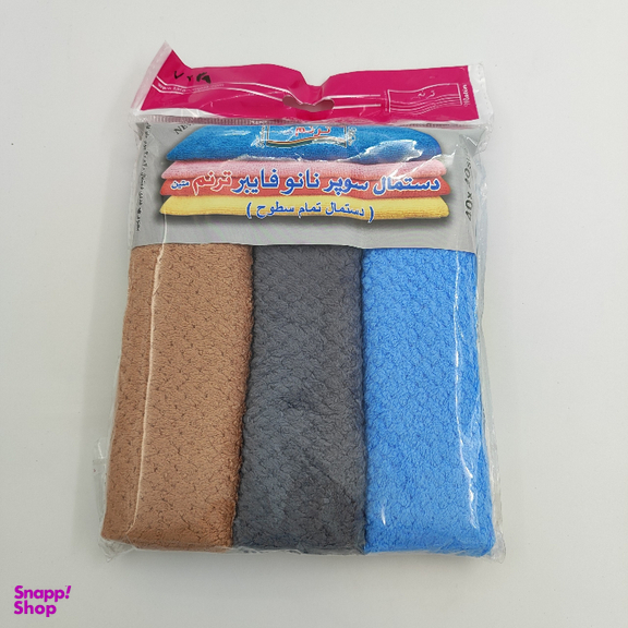 دستمال نانو فایبر ترنم کد 7239 بسته 3 عددی