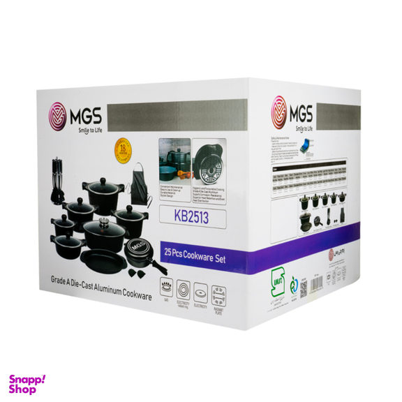 سرویس قابلمه 25 پارچه گرانیت ام جی اس طرح کره ای B کد 100000006224