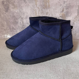 نیم بوت زنانه طرح آگ رنگ سرمه ای