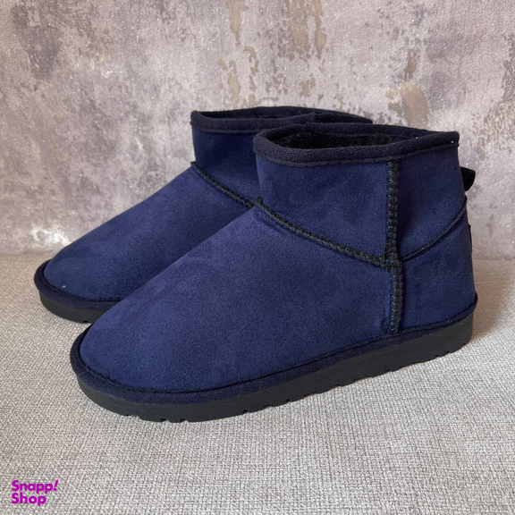 نیم بوت زنانه طرح آگ رنگ سرمه ای