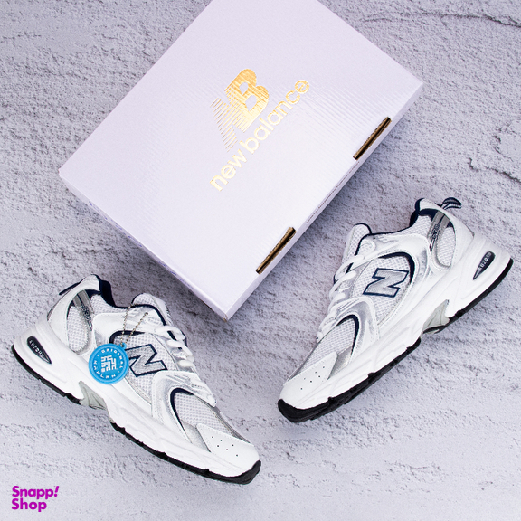 کفش ورزشی زنانه طرح نیوبالانس 530 کد 2333 رنگ سفید سرمه ای