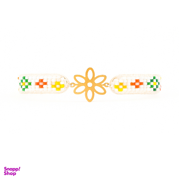 دستبند طلا 18 عیار زنانه طرح گل کد 4246