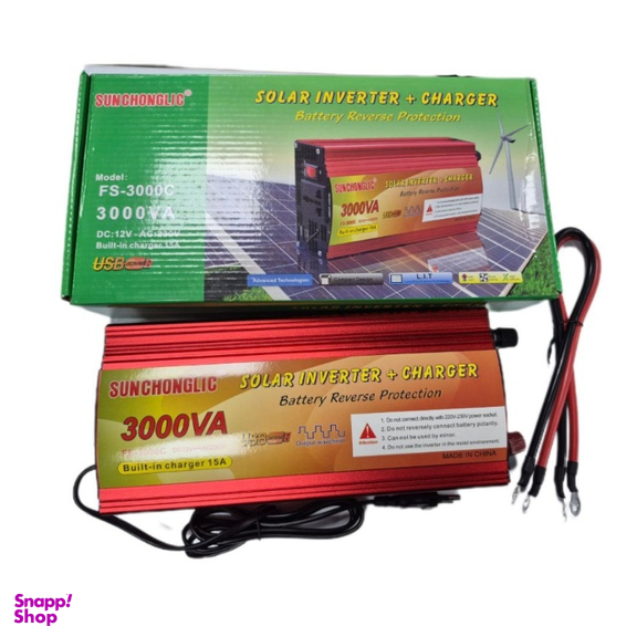 اینورتر 12 به 220 ولت شارژر دار مدل Inverter FS-3000C ظرفیت 3000 وات