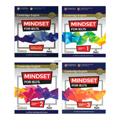کتاب Cambridge English Mindset For IELTS اثر جمعی از نویسندگان انتشارات آرماندیس مجموعه 4 جلدی به همراه سی دی