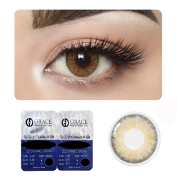 لنز رنگی گریس کد 22 رنگ قهوه ای کاراملی