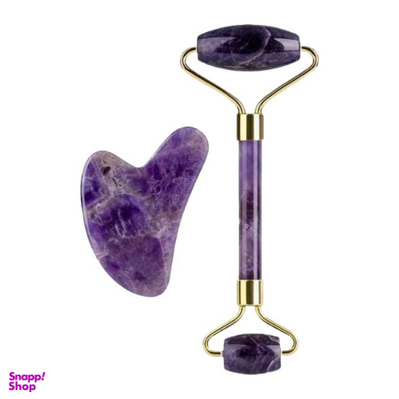 ست رولر و گواشا ماساژور مدل آمیتیست مجموعه ۲ عددی