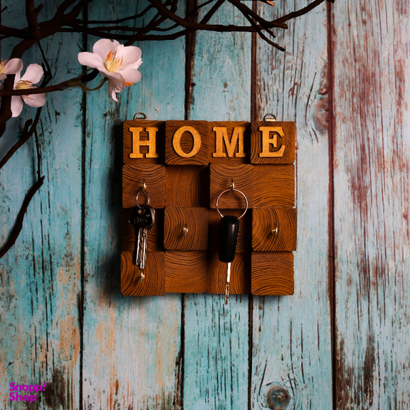 جاکلیدی چوبی طرح HOME