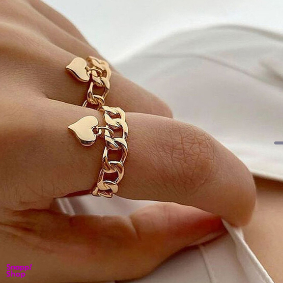انگشتر زنانه ژوپینگ مدل قلب آویز کد XP 027