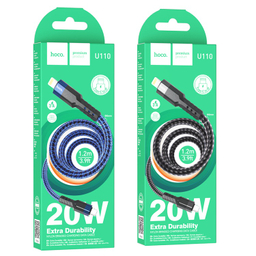 کابل دیتا Type-C به Lightning هوکو مدل U110 طول 1.2 متر