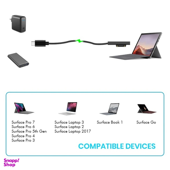 کابل شارژ لپ تاپ سرفیس مدل SU55 طول 1.5 متر
