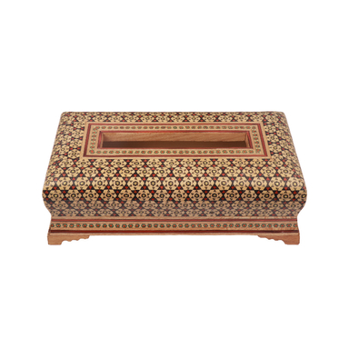 جعبه دستمال کاغذی خاتم کاری کد 10