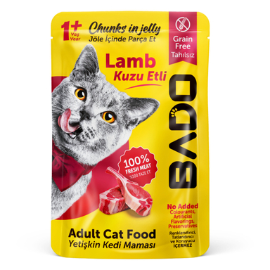 غذای پوچ گربه بادو مدل بره وزن 85 گرم