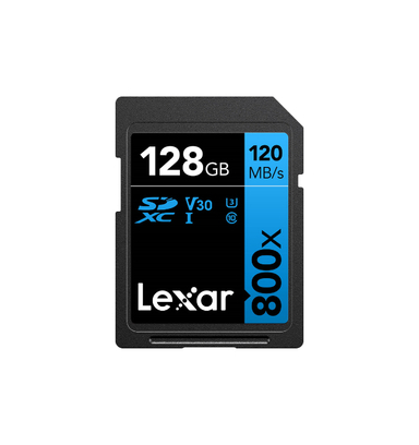 کارت حافظه SDXC لکسار مدل 800X کلاس 10 استاندارد UHS-I U3 سرعت 120MBps