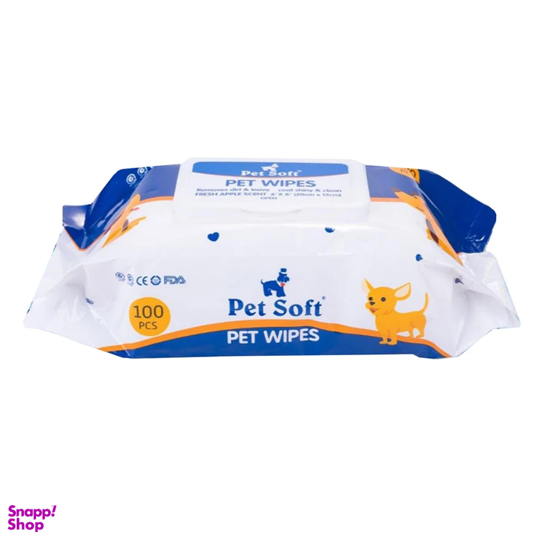 دستمال مرطوب سگ و گربه پت سافت کد Wipes-01