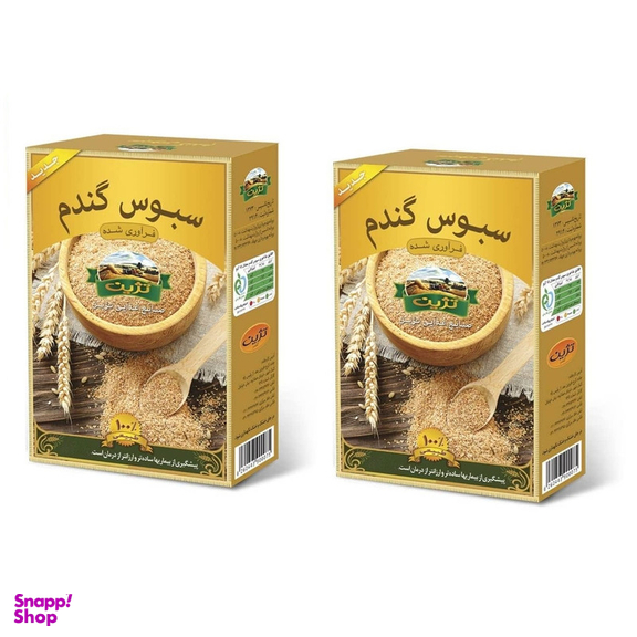 سبوس گندم تژین وزن 170 گرم بسته 2 عددی