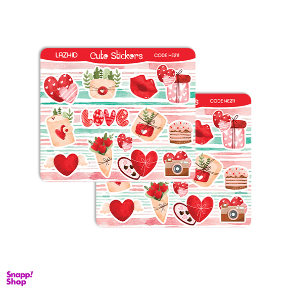 برچسب لاژید مدل عشق کد HE210 بسته 2 عددی