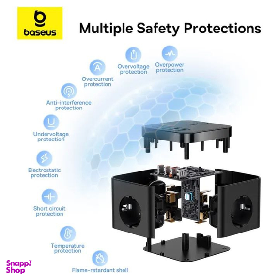 شارژر رومیزی 30 وات بیسوس مدل PowerCombo BPS30-3E