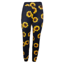 شلوار راحتی زنانه طرح آفتابگردون کد 111 رنگ سرمه ای