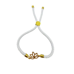 دستبند طلا ۱۸ عیار زنانه پانسی طرح لوتوس کد D12302