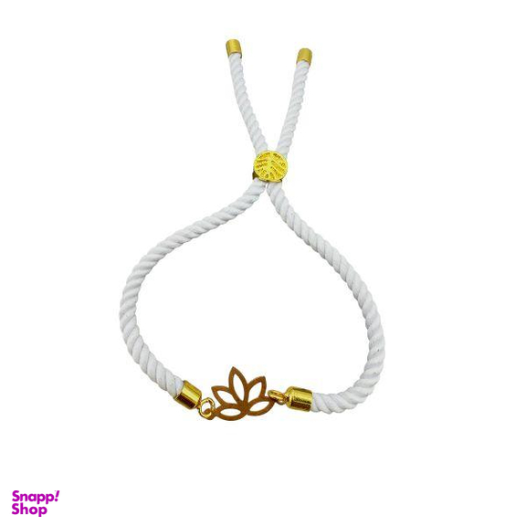 دستبند طلا ۱۸ عیار زنانه پانسی طرح لوتوس کد D12302