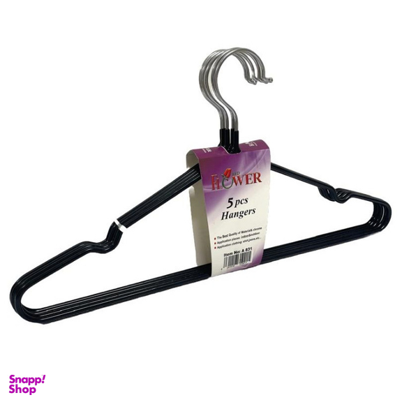 چوب لباسی ردفلاور روکش دار مدل A-831 بسته 5 عددی