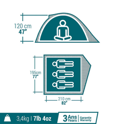 چادر اضطراری 3 نفره کچوا مدل MH100-542