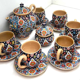 سرویس چای خوری میناکاری 14 پارچه کد 505D