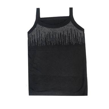 تاپ زنانه مدل نگین دار کد 609 رنگ مشکی