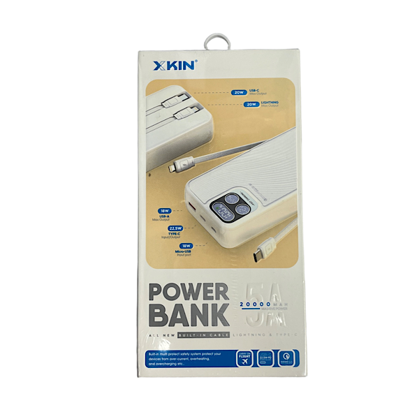 پاوربانک ایکس کین کد PB418 ظرفیت 20000 میلی‌ آمپر ساعت