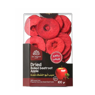 میوه خشک سیب لبو زرنگاران وزن 100 گرم