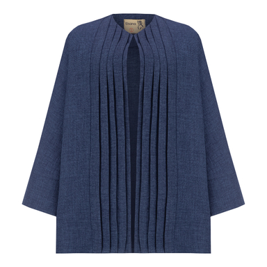 مانتو زنانه السانا مدل جوانه کد 223905 رنگ آبی تیره