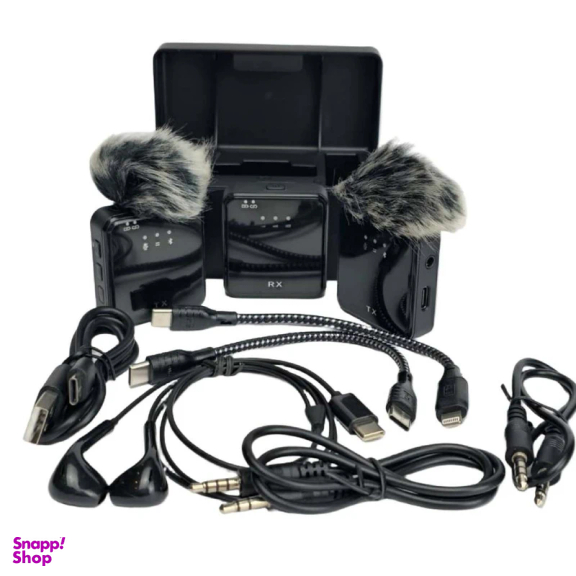 میکروفون بی سیم یقه ای مدل SX63 مجموعه 3 عددی