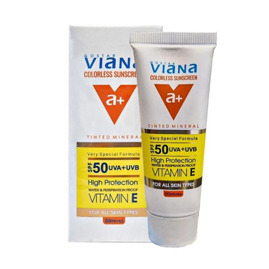 ضد آفتاب بدون رنگ ویانا مدل SPF 50 حجم 50 میلی لیتر