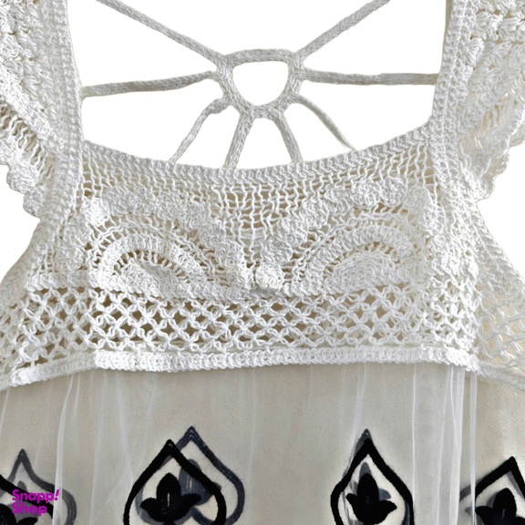 تاپ زنانه مدل دانتل نیو کد 101 رنگ سفید