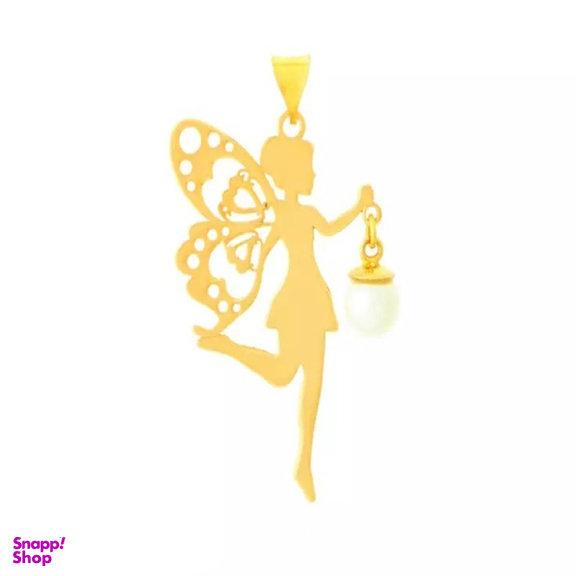 پلاک گردنبند طلا 18 عیار زنانه گالری ابرا طرح فرشته کد A39