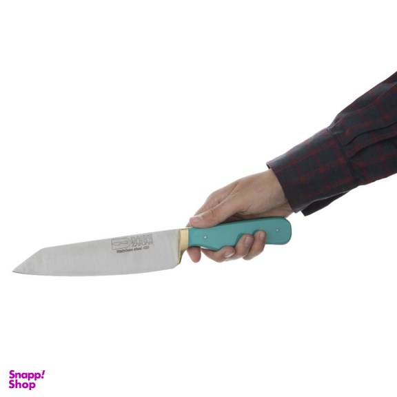 چاقو آشپزخانه ثمین دست زنجان مدل سرآشپز به همراه سنگ چاقو تیزکن